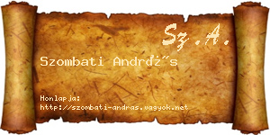 Szombati András névjegykártya
